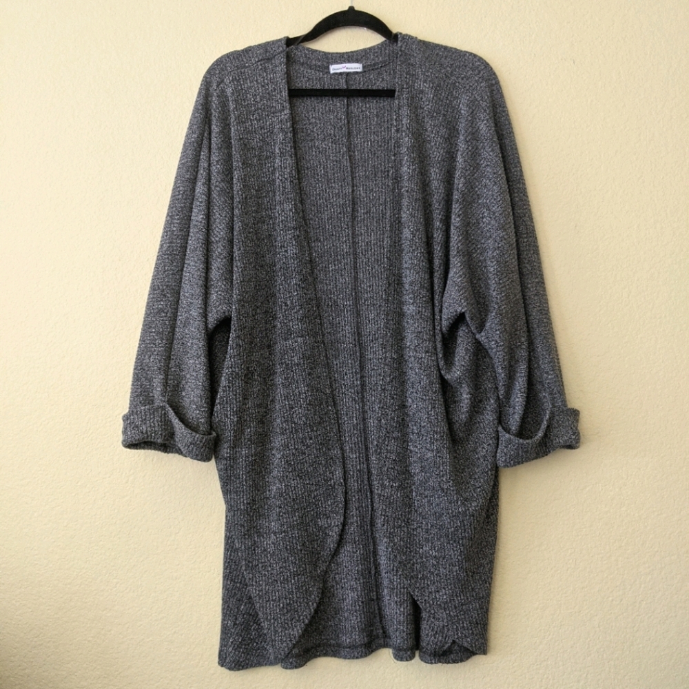 Long Drape Open Cardigan